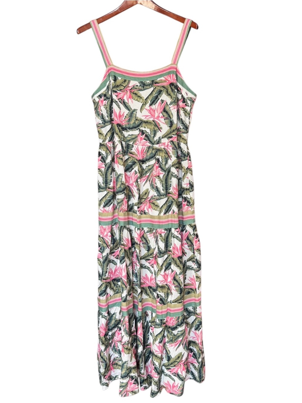 NWT! LOFT Multicolor Floral Linen Blend Maxi Dress 10